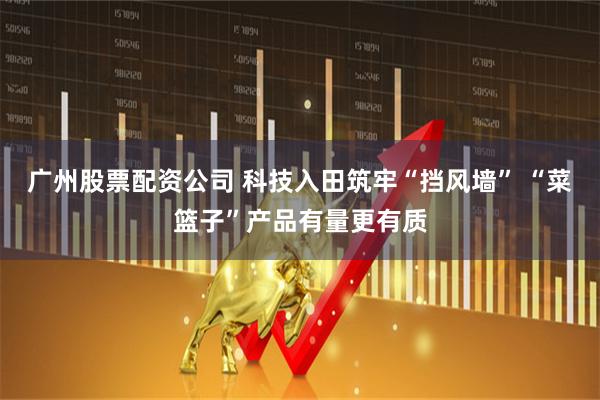 广州股票配资公司 科技入田筑牢“挡风墙” “菜篮子”产品有量更有质